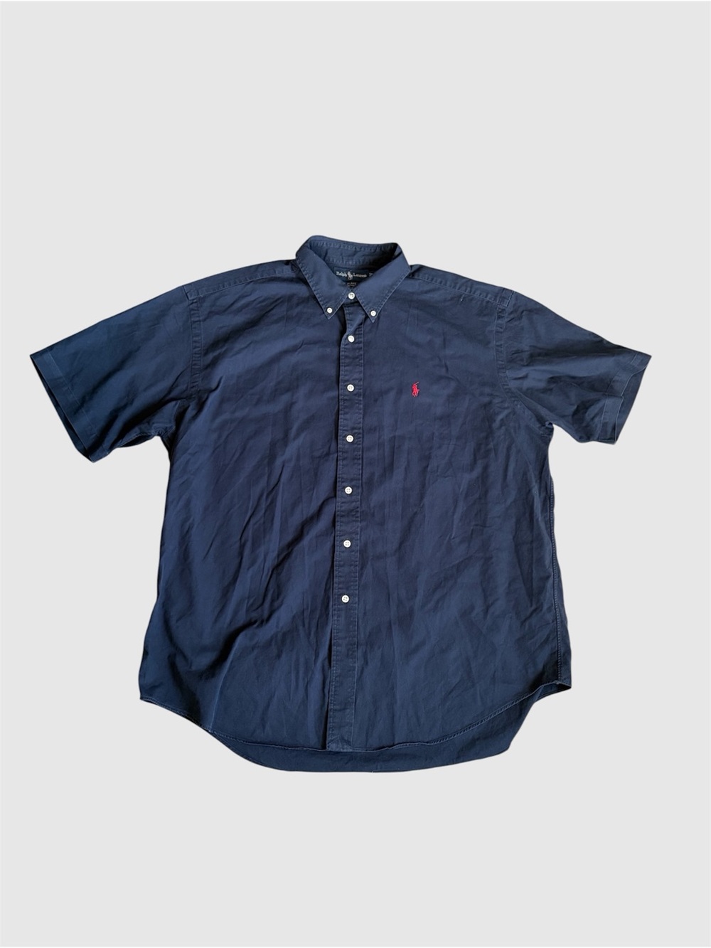 Polo Ralph Lauren Navy Blue Short Sleeve Button Down Shirt XXL